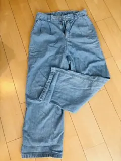 GU スーパーバギーデニムスラックス ブルー