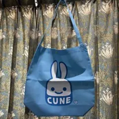 美品☆cune キューン 限定ショップ袋 トート バッグ ショルダー 水色のサムネイル