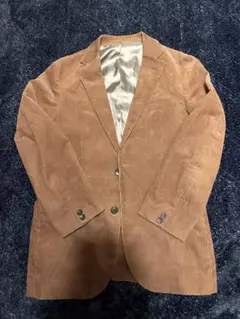 コーデュロイジャケット　ブラウン　テーラード　内ポケット有