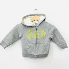 U2410-11　ベビーギャップ　ボア パーカー100㎝　グレー　秋冬子ども服