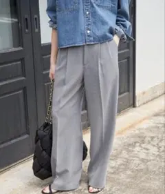 スピックアンドスパン　ダブルクロスツータックパンツ★サイズ40