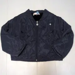 100★メゾピアノ★リボン付き！内ボア！キルティングジャンパー★