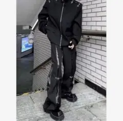 パンツ ボトムス PUパンツ フェイクレザー ハイウェスト ストレート メンズ