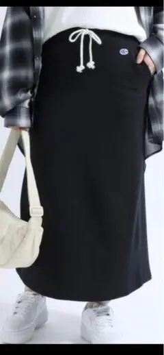 すいか様専用 チャンピョン ロングスカート 黒 ロゴ