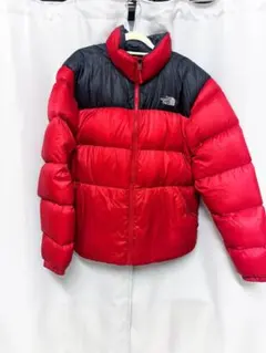 THE NORTH FACE ヌプシ700ダウンジャケット L レッド/ブラック