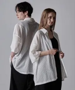 CLEL レース 半袖シャツ ホワイト Lのサムネイル