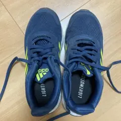 adidas LIGHTMOTION ネイビー/イエロー スニーカー　18センチ