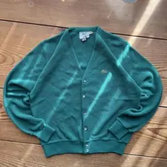 【LACOSTE グリーン カーディガン
