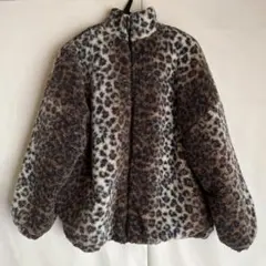 ヒョウ柄　ボアジャケット