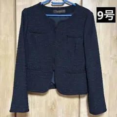 【Reflect 】ネイビー ノーカラージャケット