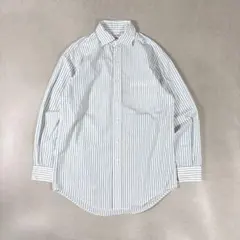 ブルックスブラザーズ ストライプ長袖シャツ コットン ホワイト ブルー S