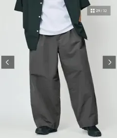 フリークスストア ドライミックス ワイドシルエット タック カーブパンツ Mのサムネイル