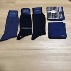 【新品未使用】POLO ソックス 25-26cm 3足＋ハンカチ2枚セット