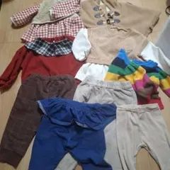 女の子　80~90cm. 冬　ポンチョコート　９点セット　まとめ売り