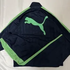 【美品廃盤品】PUMA ジャージ　セットアップ　上下セット　刺繍ロゴ　緑