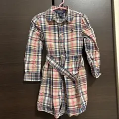 ラルフローレン　シャツワンピ　チェック