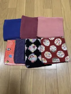 ちりめん　風呂敷セット　多色　和風デザイン