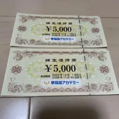 早稲田アカデミー 株主優待券 ¥5,000