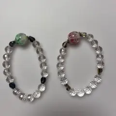 手作りビーズブレスレット2個セット