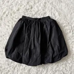 Patou パトゥ　バルーンスカート 34 XS ブラック　膝丈 名東】【PATOU】パトゥ バルーンスカート ブラック 黒 34サイズ