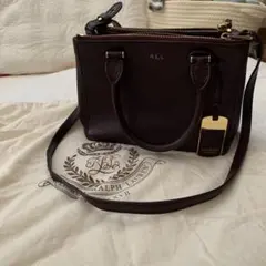 LAUREN RALPH LAUREN 2wayショルダーバッグ　カウレザー