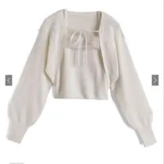 GRL ファーキャミソール × ボレロニットアンサンブル [an1918]