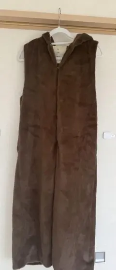 Sea Room lynn フード付き　エコファーベスト　ブラウン