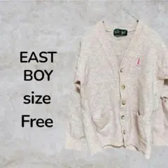 EAST BOY ニットトップス　ニットカーディガン　ピンク　古着
