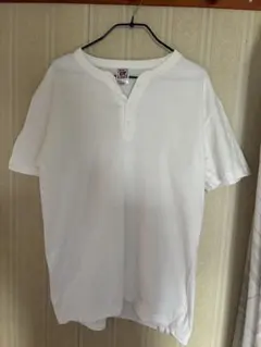CROSS & STITCH ヘンリーネック Tシャツ X-LARGE ホワイト