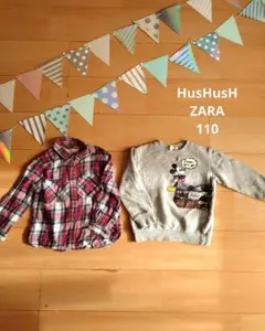 ミッキー 110 トレーナー ディズニー zara チェック シャツ まとめ売り