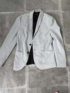 ZARA テーラードジャケット ライトグレー 2ボタンのサムネイル