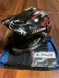 LVS レーシングフルフェイスヘルメット 内臓レンズ ダブルシールド S