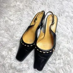 GINZA Kanematsu バックストラップパンプス 23.5cm 黒