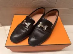 HERMES エルメス モカシン パリ ブラック 22.5㎝のサムネイル