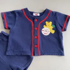 ミキハウス ヴィンテージ クマ刺繍 ショートパンツセット 80