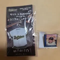 【2点セット・未開封】オリックス・バファローズ　ユニホームチャーム&ピンバッチ