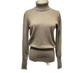カシミヤ100％ タビインターナショナル タートルネックニット M ベージュ系