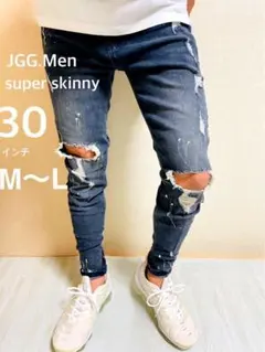 JGG.Men ジェギングメン スキニーパンツ ダメージデニム 6bd32 - メルカリ