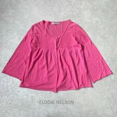 ELODIE NELSON/ニットカーディガン/38/ピンク/綿混/綺麗め/春夏