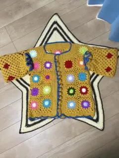 ハンドメイド グラニースクエアカーディガン 4 - メルカリ