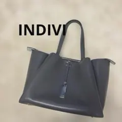 ★Rixna様専用★INDIVIインディヴィ A4トートバッグ　グレーのサムネイル
