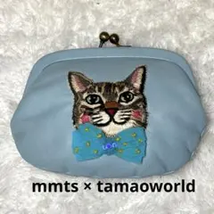 mmts × tamaoworld がま口ポーチ マミタス ネコ刺繍 - メルカリ