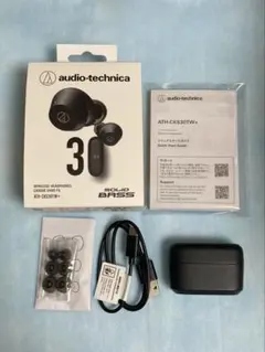 オーディオテクニカ　ATH-CKS30TW+　ワイヤレスイヤホン　マットブラック