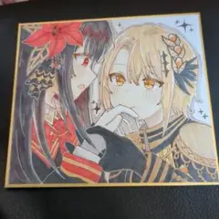 二階堂ヒロ 蓮見レイア 魔法少女ノ魔女裁判 まのさば イラスト色紙 アナログ