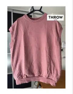 【20日まで値引き中】THROW スウェット ノースリーブ ピンク