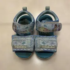 プリンセス柄 ベビーサンダル 青