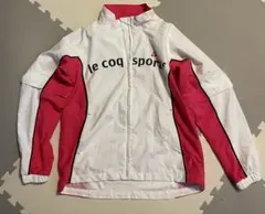 le coq sportif レディースジャケット ホワイト/ピンク
