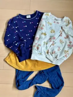 フタフタ　トレーナー　HOT BISCUITS ベロア　スカッツ　110