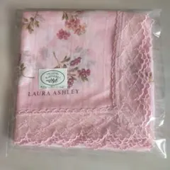 新品未使用 LAURA ASHLEY 花柄ハンカチ レース
