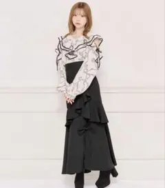 apres jour(アプレジュール) レースアップリボンスカートのサムネイル